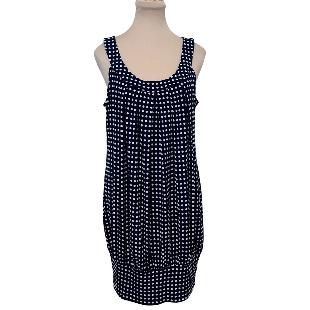 Byline Byer California Women Polka Dot Sleeveless Bubble‎ Hem Dress Large